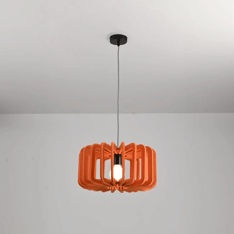 Akoestische Hanglamp met Viltscherm E27 | Design Verlichting Geluidsdemping voor Restaurant en Eetkamer 40 cm | Sansoti