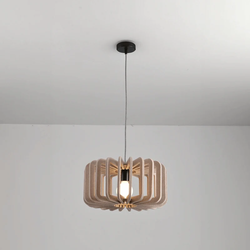 Akoestische Hanglamp met Viltscherm E27 | Design Verlichting Geluidsdemping voor Restaurant en Eetkamer 40 cm | Sansoti