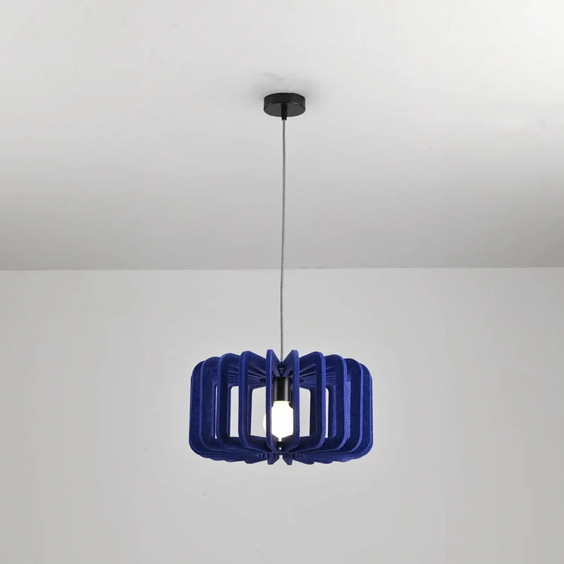 Akoestische Hanglamp met Viltscherm E27 | Design Verlichting Geluidsdemping voor Restaurant en Eetkamer 40 cm | Sansoti