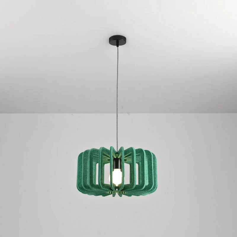 Akoestische Hanglamp met Viltscherm E27 | Design Verlichting Geluidsdemping voor Restaurant en Eetkamer 40 cm | Sansoti