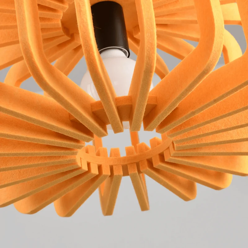 Akoestische Hanglamp met Viltscherm E27 | Design Verlichting Geluidsdemping voor Restaurant en Eetkamer 40 cm | Sansoti