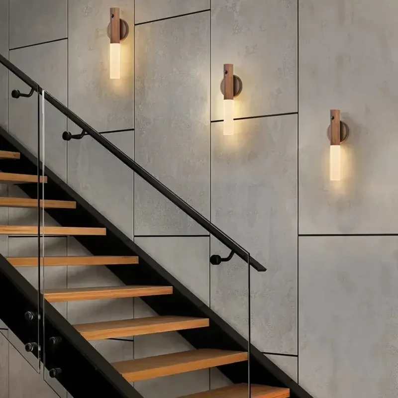 Magnetische Wandlamp met Bewegingssensor Oplaadbaar LED Nachtlampje voor Gang Trap Kast Slaapkamer Draadloos | Sansoti