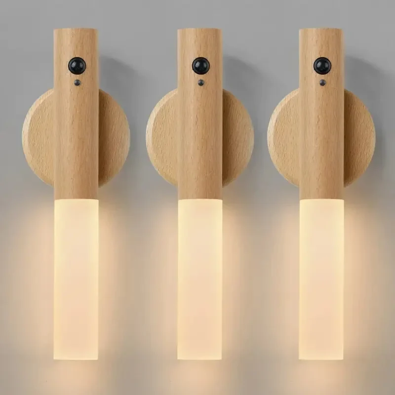 Magnetische Wandlamp met Bewegingssensor Oplaadbaar LED Nachtlampje voor Gang Trap Kast Slaapkamer Draadloos | Sansoti