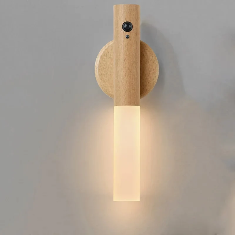 Magnetische Wandlamp met Bewegingssensor Oplaadbaar LED Nachtlampje voor Gang Trap Kast Slaapkamer Draadloos | Sansoti