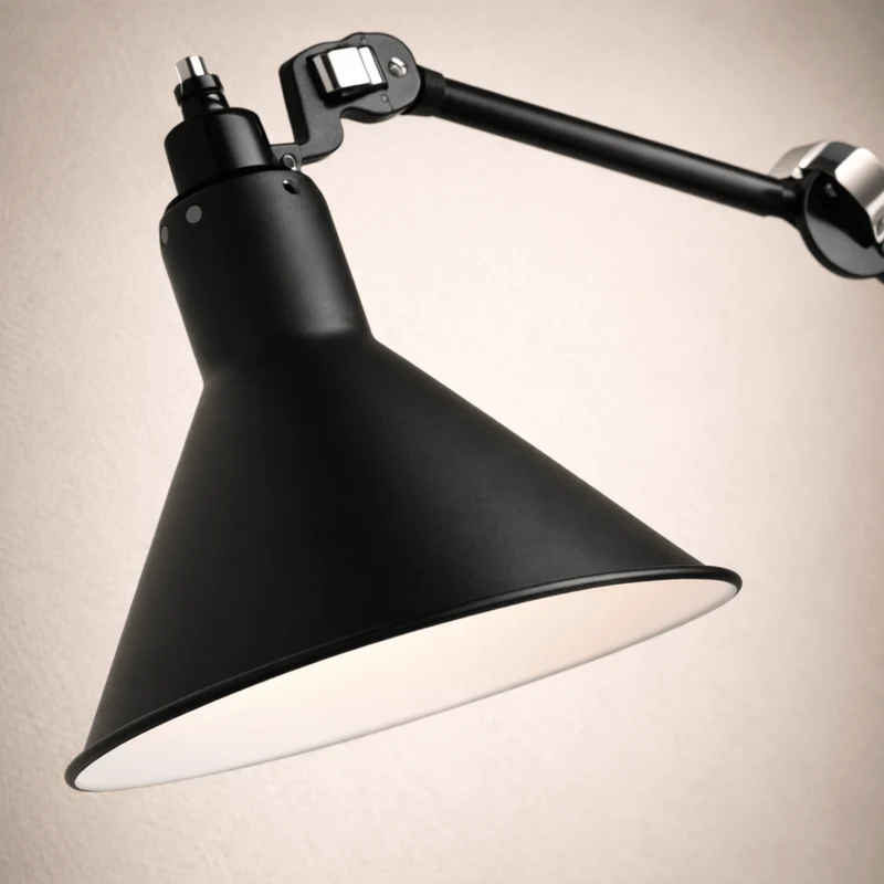 Verstelbare Wandlamp Zwart Metaal met Draaibare Arm 118cm voor Leeshoek Slaapkamer Werkplek Studeerkamer | Sansoti