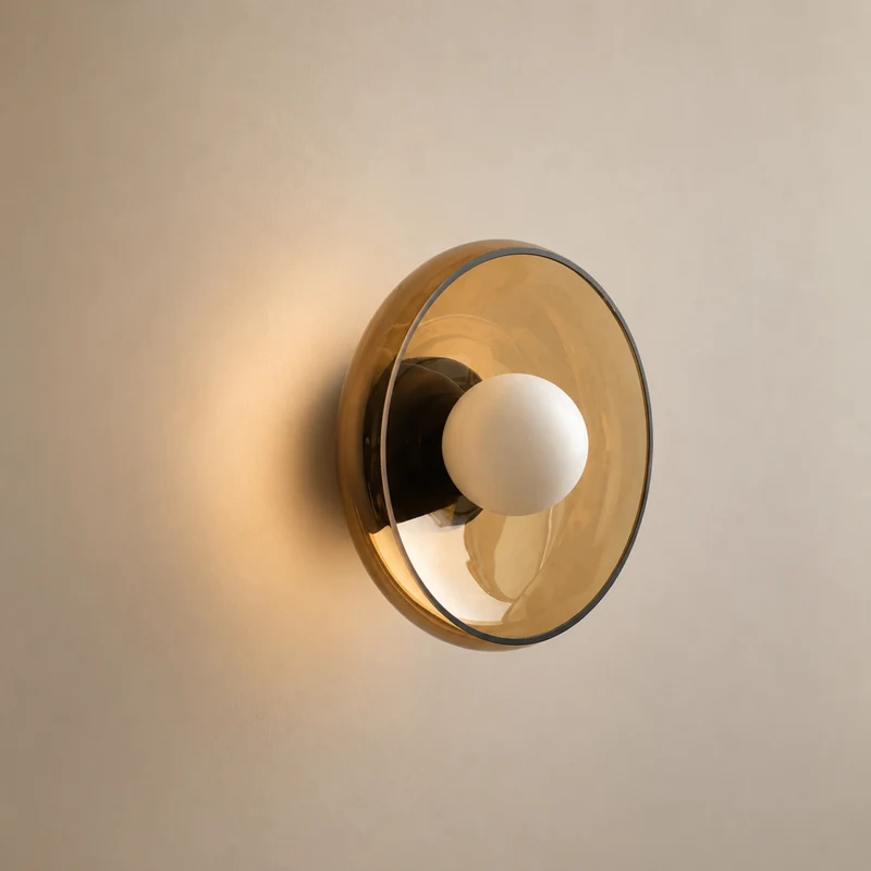 Glazen Wandlamp met Glas-in-lood Effect Crème Olijfgroen Wit LED E27 Fitting Sfeervol Slaapkamer Gang | Sansoti