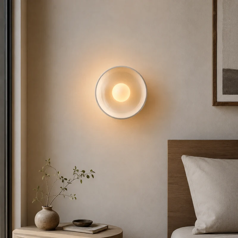 Glazen Wandlamp met Glas-in-lood Effect Crème Olijfgroen Wit LED E27 Fitting Sfeervol Slaapkamer Gang | Sansoti