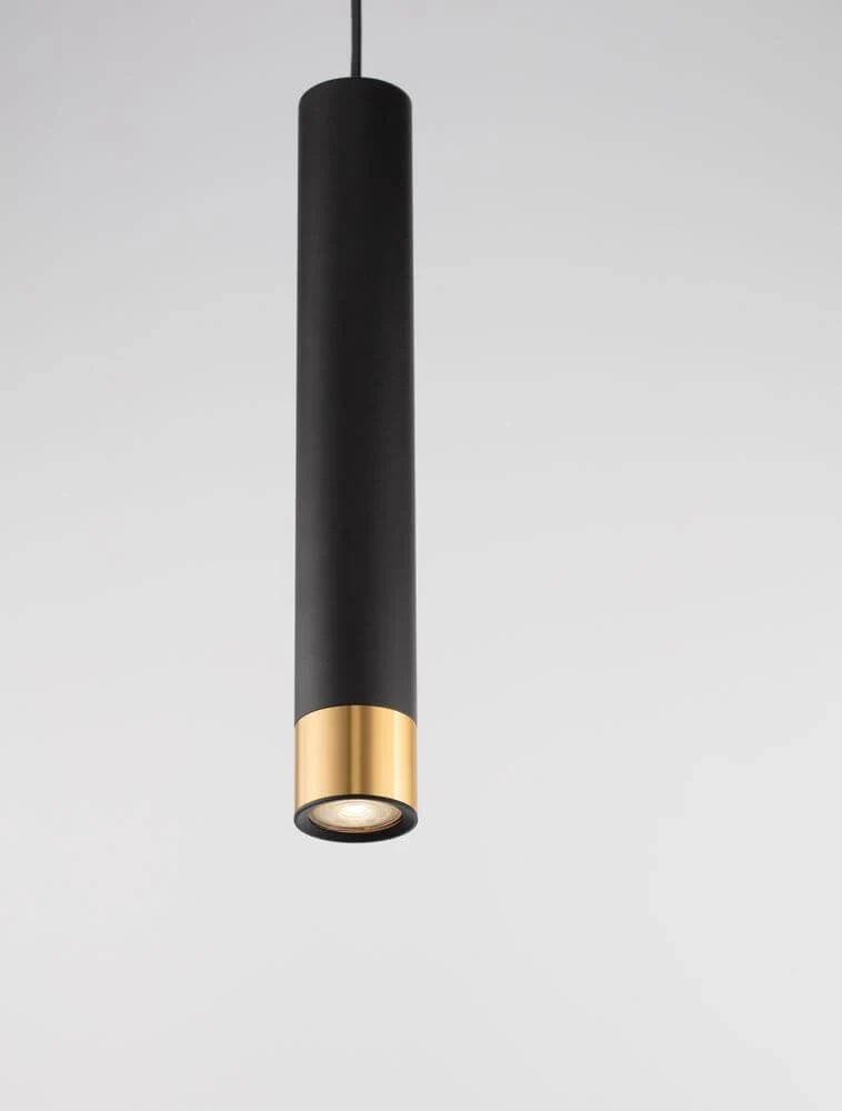 Picto Pendelleuchte GU10 Ø 6cm Schwarz, Gold