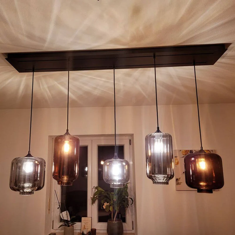 s.luce Velo Esstisch-Hängelampe 3-flammig 120cm Ø 18/20/25cm