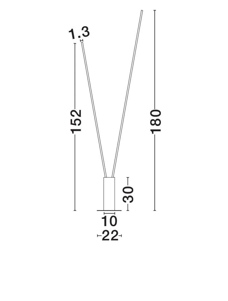 Kimolia LED Stehlampe 2-flammig Ø 22cm 3000K