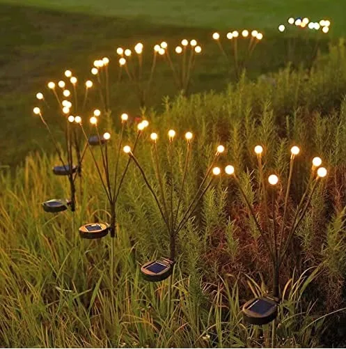 Zonnelampen Tuin Bewegend Licht met Flexibele Draden Waterdicht 6 LED Solar Tuinverlichting Buitenlamp | Sansoti