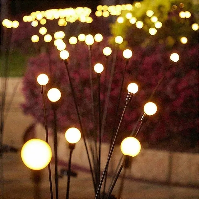 Zonnelampen Tuin Bewegend Licht met Flexibele Draden Waterdicht 6 LED Solar Tuinverlichting Buitenlamp | Sansoti