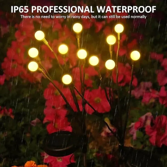 Zonnelampen Tuin Bewegend Licht met Flexibele Draden Waterdicht 6 LED Solar Tuinverlichting Buitenlamp | Sansoti