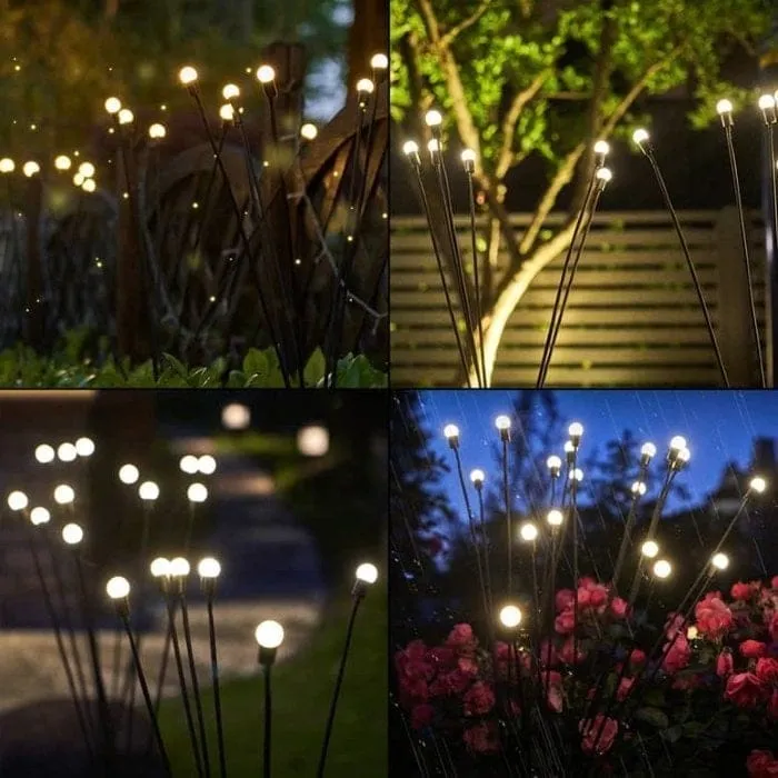 Zonnelampen Tuin Bewegend Licht met Flexibele Draden Waterdicht 6 LED Solar Tuinverlichting Buitenlamp | Sansoti