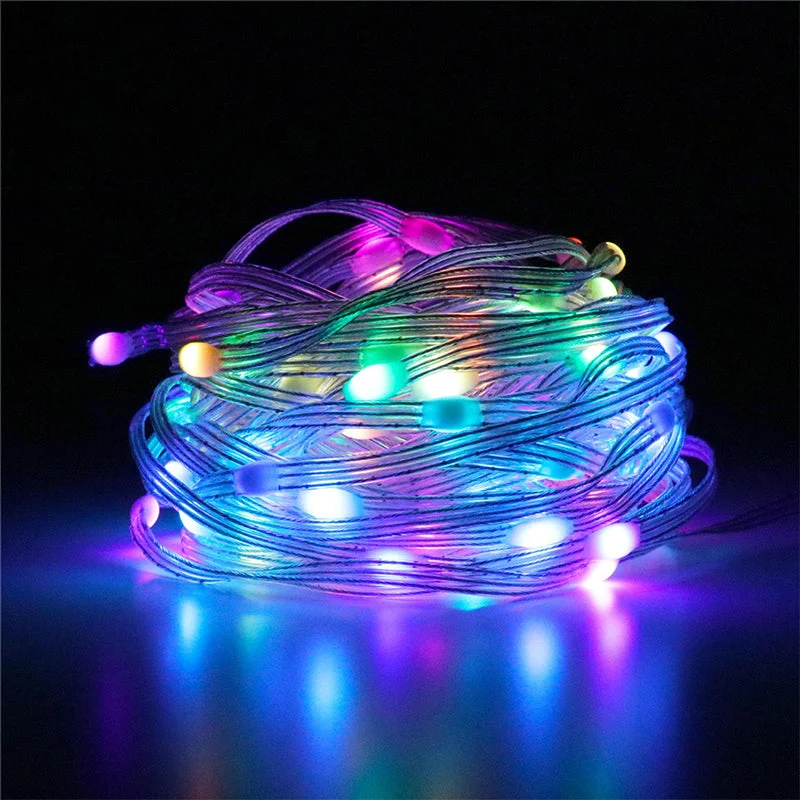 LED Snoerverlichting met Muziekfunctie Afstandsbediening Kleurrijk Smart Lichtdecoratie voor Feesten Buiten | Sansoti