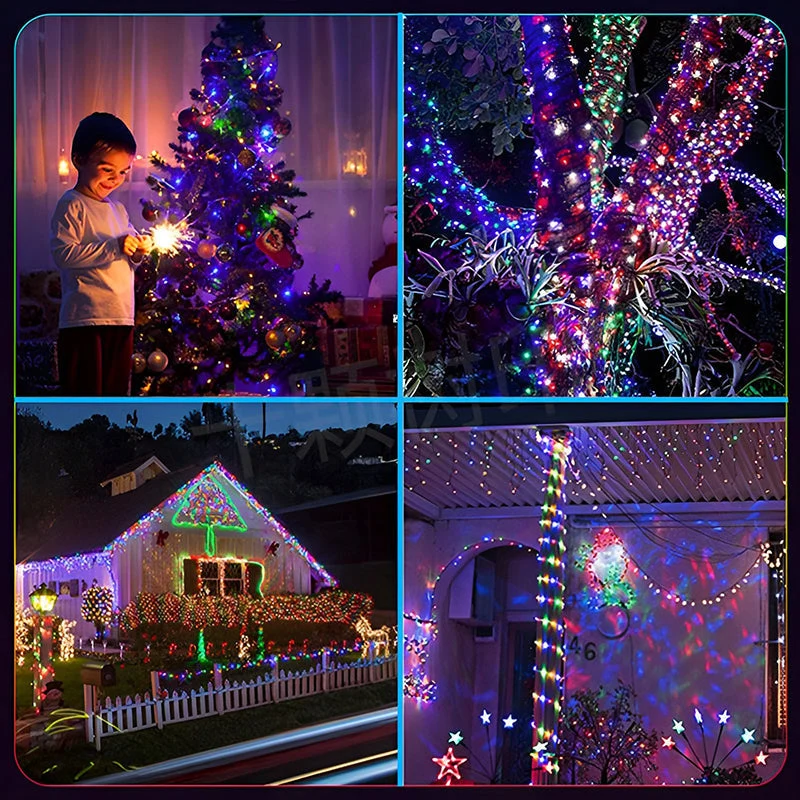 LED Snoerverlichting met Muziekfunctie Afstandsbediening Kleurrijk Smart Lichtdecoratie voor Feesten Buiten | Sansoti