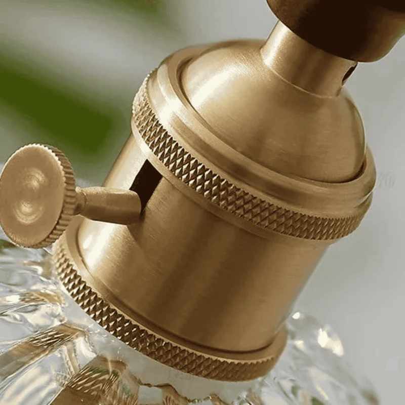 Hanglamp Notenhout met Glas en Messing Sfeerverlichting voor Eetkamer Keuken Woonkamer Vintage Retro Stijl | Sansoti