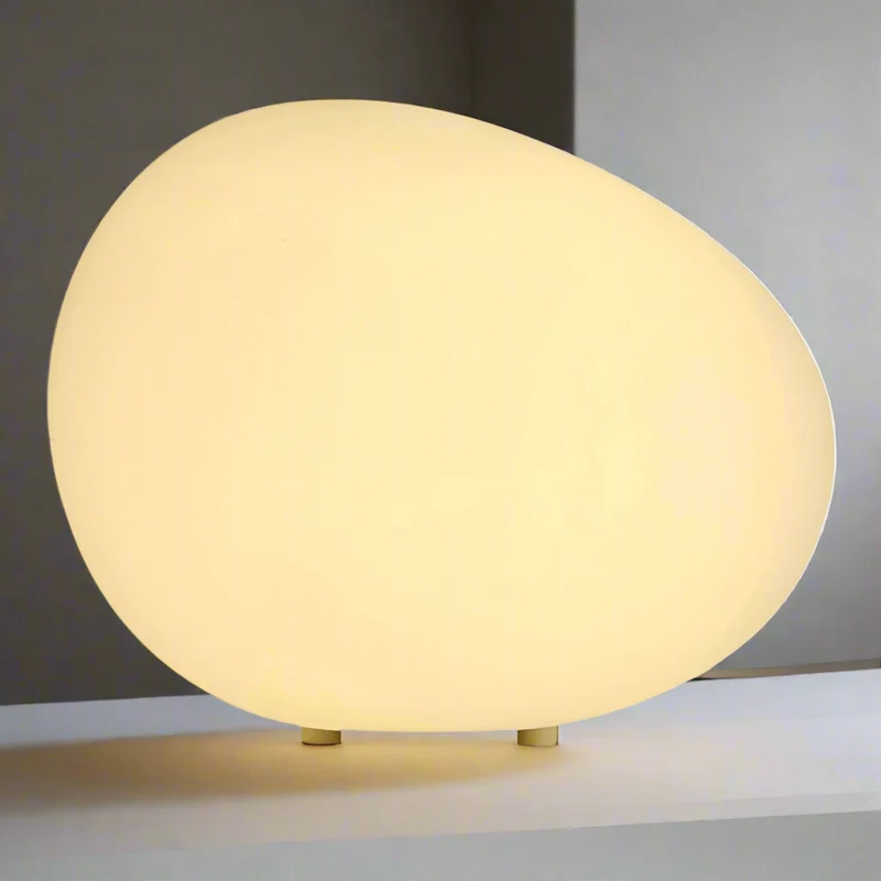 LED Kiezelsteen Nachtlamp voor Nachtkastje – Warm Licht Sfeerlamp Slaapkamer Scandinavisch Design Sfeerverlichting | Sansoti