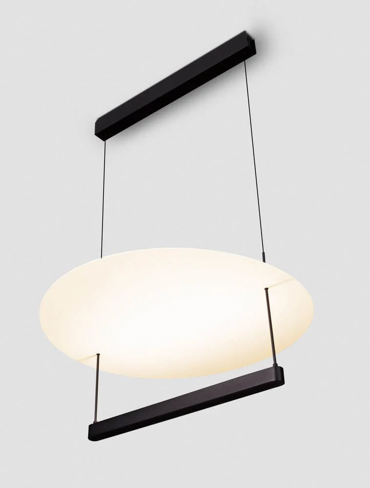 Diona LED Pendelleuchte Ø 60cm Schwarz, Weiß