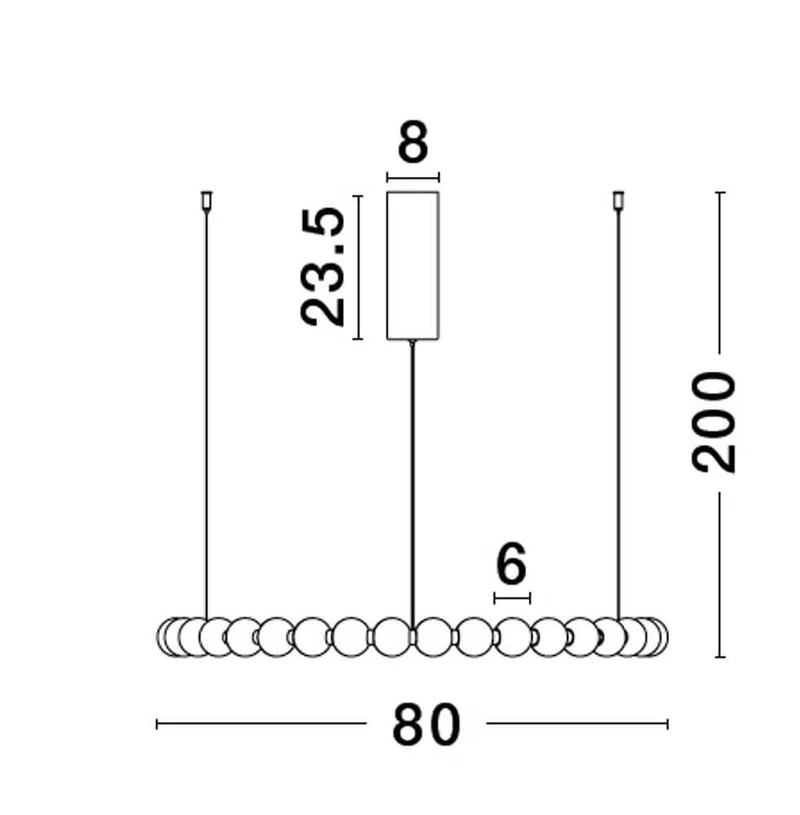 Perla LED Pendelleuchte 36-flammig Ø 80cm 3000K