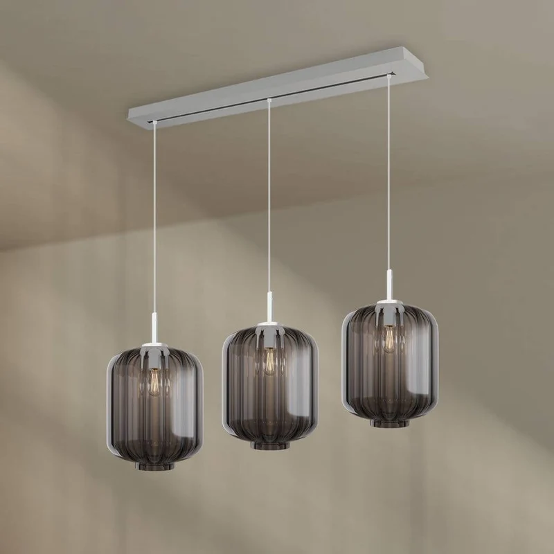 s.luce Velo Esstischleuchte 3-flammig Baldachin 120cm Ø 25cm