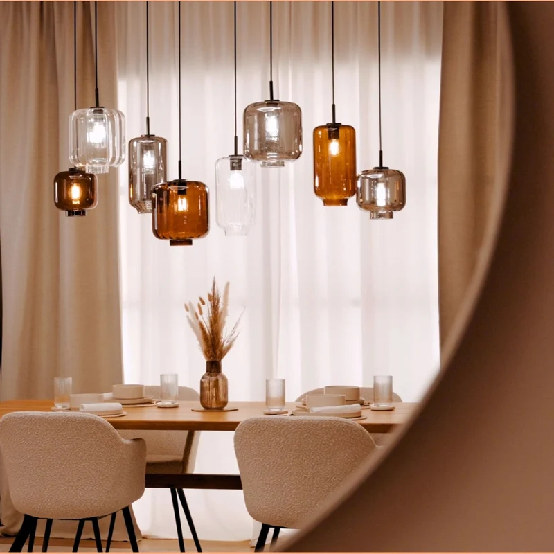 s.luce Velo Esstischlampe 12-flammig 200cm 3-reihig Ø 20cm