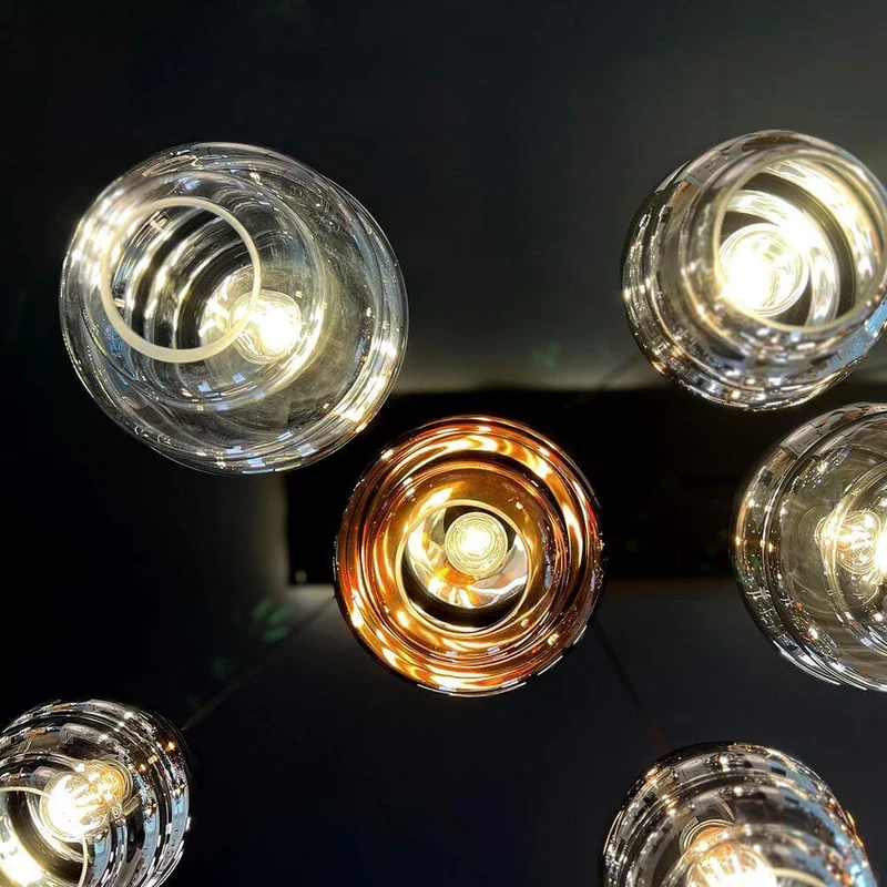 s.luce Echos Esszimmerlampe 12-flammig 200cm 3-reihig Ø 18/25cm