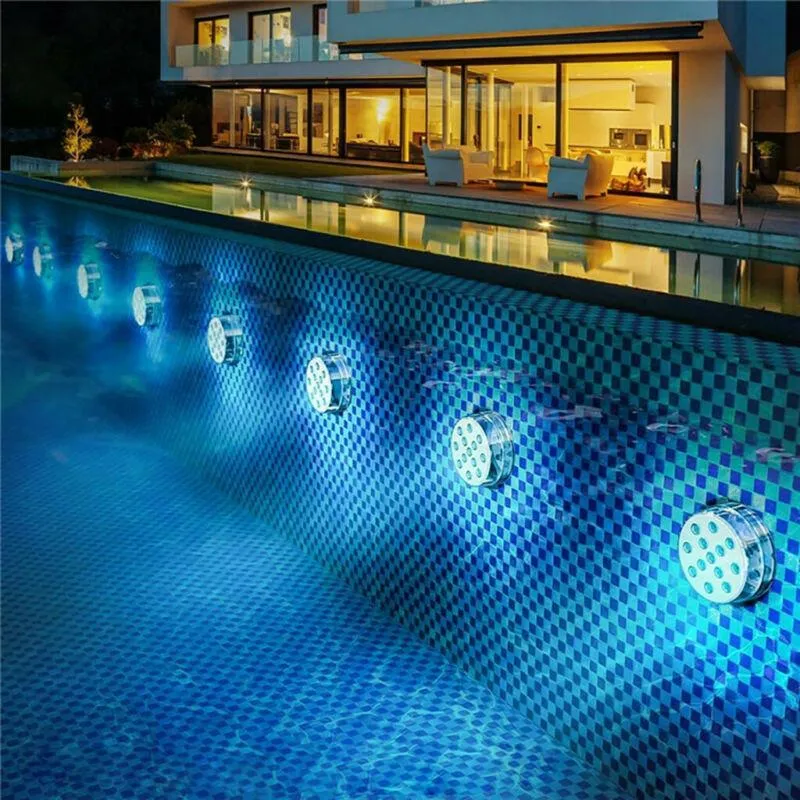 Drijvende LED Onderwaterlampen 16 Kleuren met Afstandsbediening Zwembad Vijver Decoratieve Sfeerverlichting | Sansoti