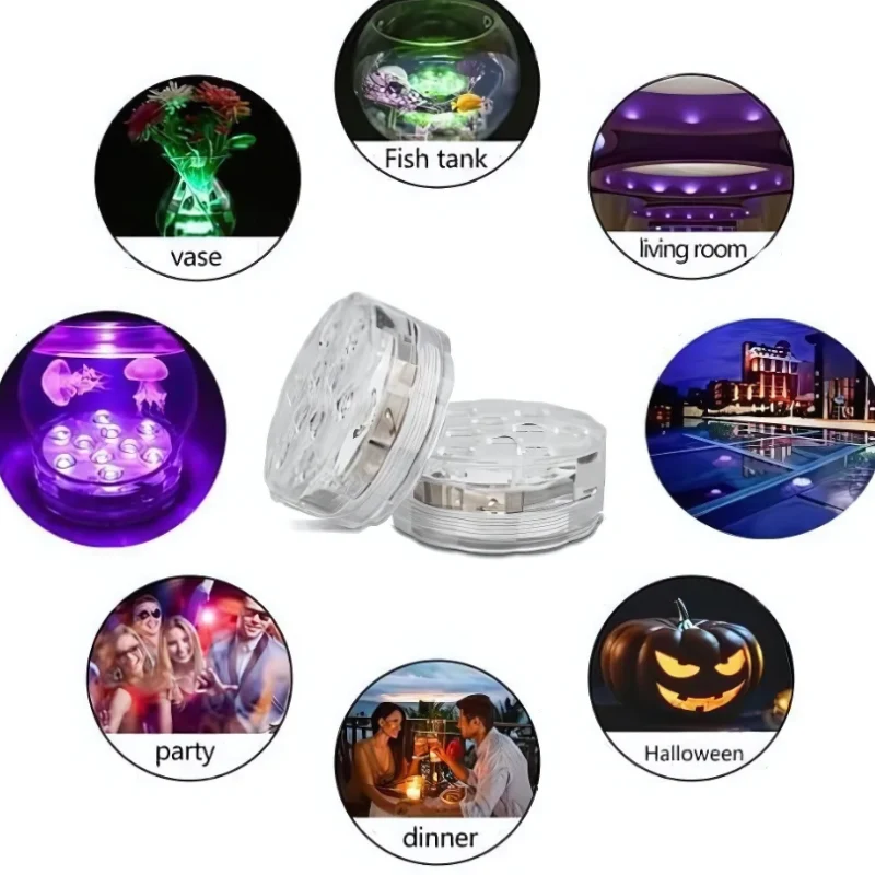 Drijvende LED Onderwaterlampen 16 Kleuren met Afstandsbediening Zwembad Vijver Decoratieve Sfeerverlichting | Sansoti