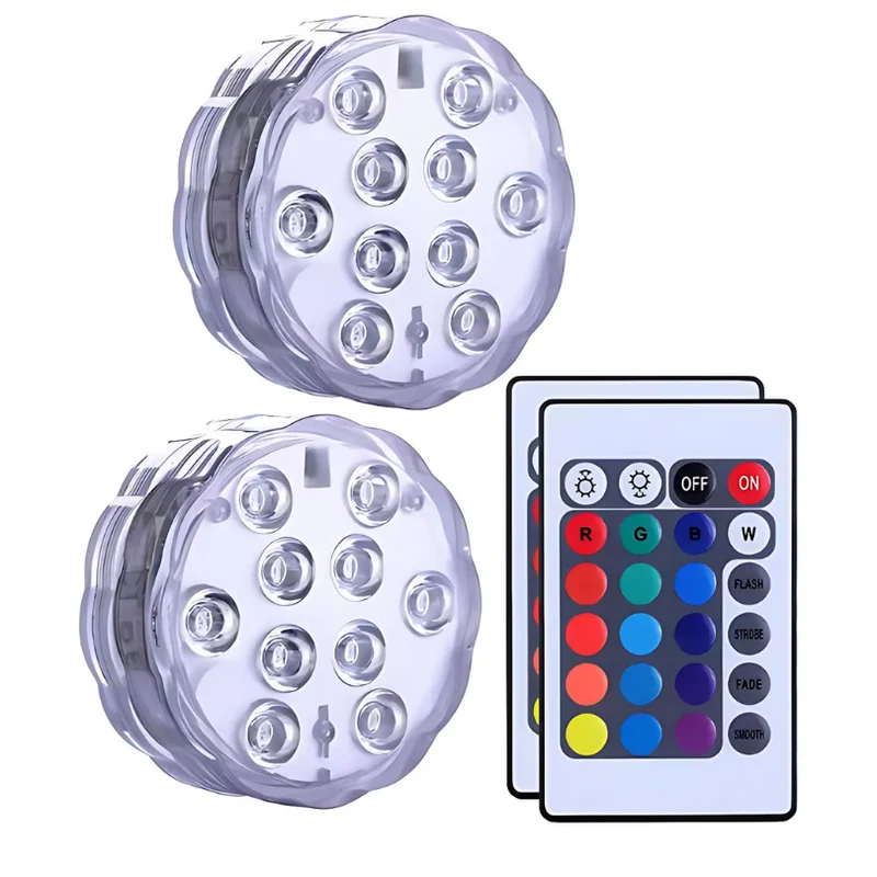 Drijvende LED Onderwaterlampen 16 Kleuren met Afstandsbediening Zwembad Vijver Decoratieve Sfeerverlichting | Sansoti
