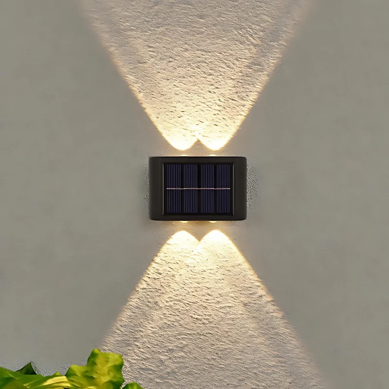 LED Solar Wandlampen Buiten Set 4 Stuks Weerbestendig met Bewegingssensor Tuinverlichting Buitenverlichting | Sansoti