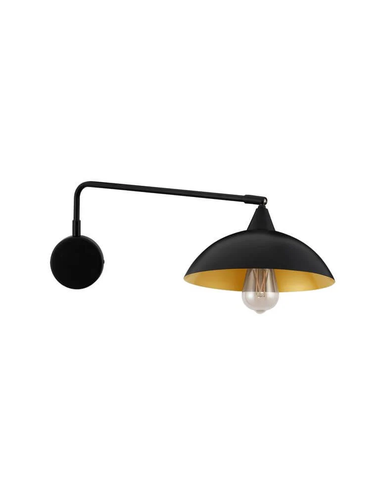 Mirba Wandleuchte Schwarz, Gold