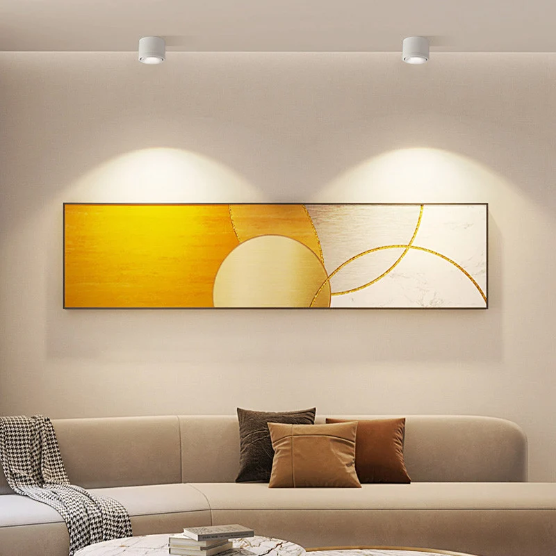 Verstelbare plafondspot met 360° draaibare spotkop zwart wit moderne opbouwverlichting voor woonkamer | Sansoti