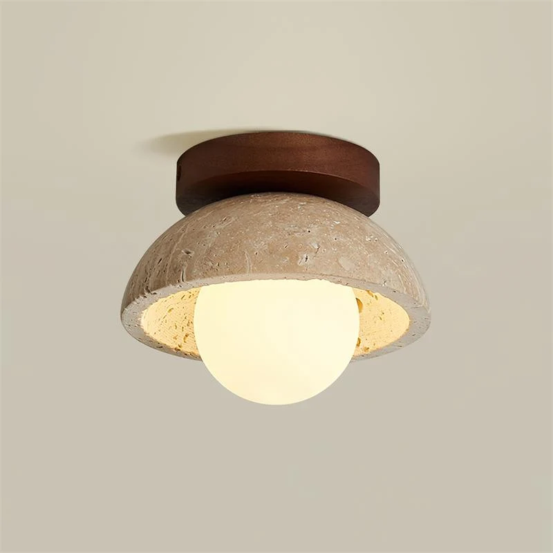 Ronde Plafondlamp Hout G9 Fitting 15cm Dimbaar Wand Plafond Verlichting Badkamer Hal Slaapkamer Woonkamer | Sansoti