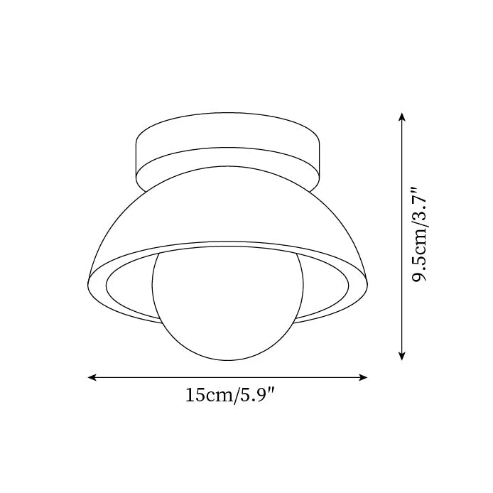Ronde Plafondlamp Hout G9 Fitting 15cm Dimbaar Wand Plafond Verlichting Badkamer Hal Slaapkamer Woonkamer | Sansoti