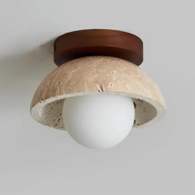 Ronde Plafondlamp Hout G9 Fitting 15cm Dimbaar Wand Plafond Verlichting Badkamer Hal Slaapkamer Woonkamer | Sansoti