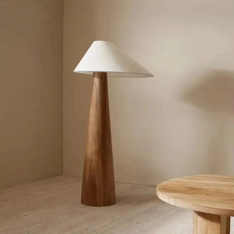 Houten Lamp met Natuurlijk Ontwerp Tafel- of Staande Lamp 40-165cm Minimalistische Sfeerverlichting Woonkamer | Sansoti