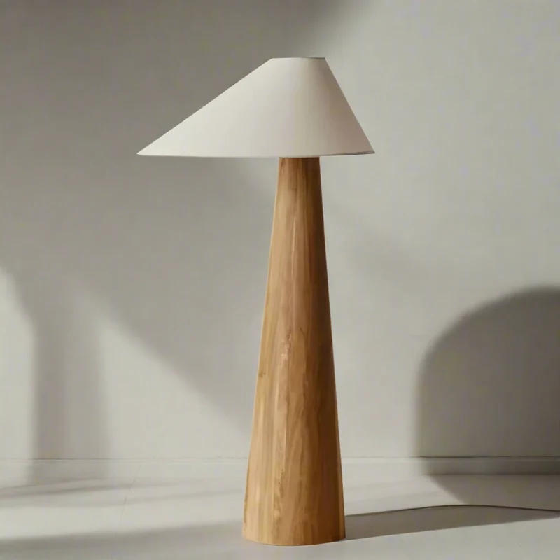 Houten Lamp met Natuurlijk Ontwerp Tafel- of Staande Lamp 40-165cm Minimalistische Sfeerverlichting Woonkamer | Sansoti