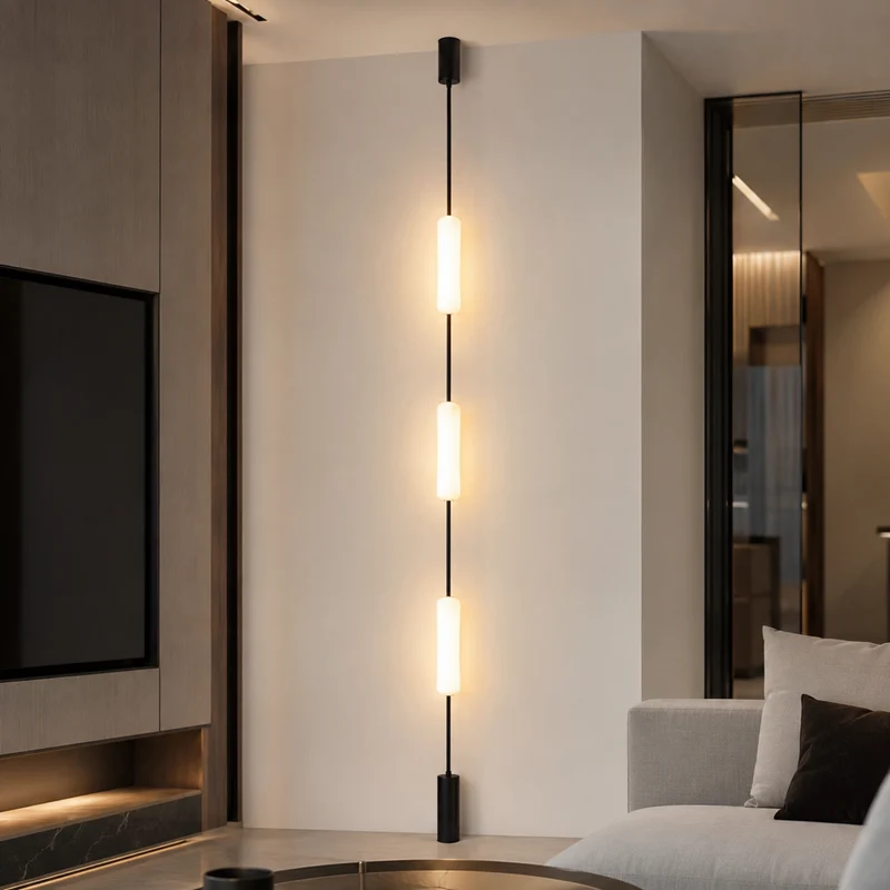 Verticale LED Vloerlamp Vloer Tot Plafond Architectonisch Lichtontwerp Modern Interieur Sfeervol Warm Wit Licht | Sansoti