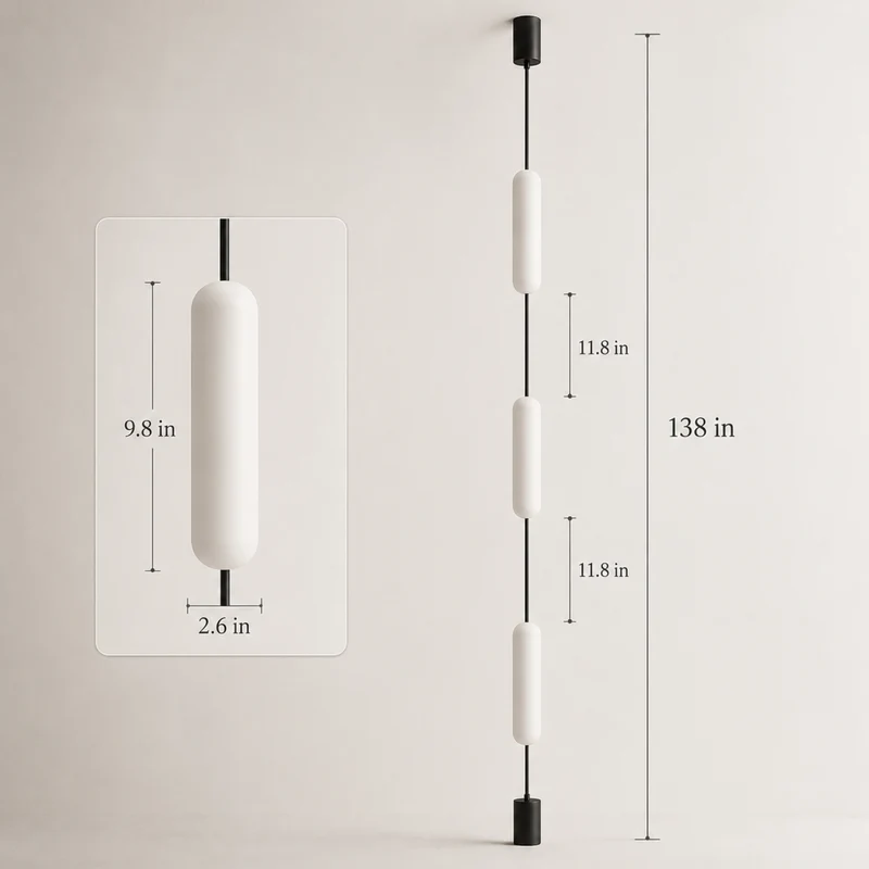 Verticale LED Vloerlamp Vloer Tot Plafond Architectonisch Lichtontwerp Modern Interieur Sfeervol Warm Wit Licht | Sansoti