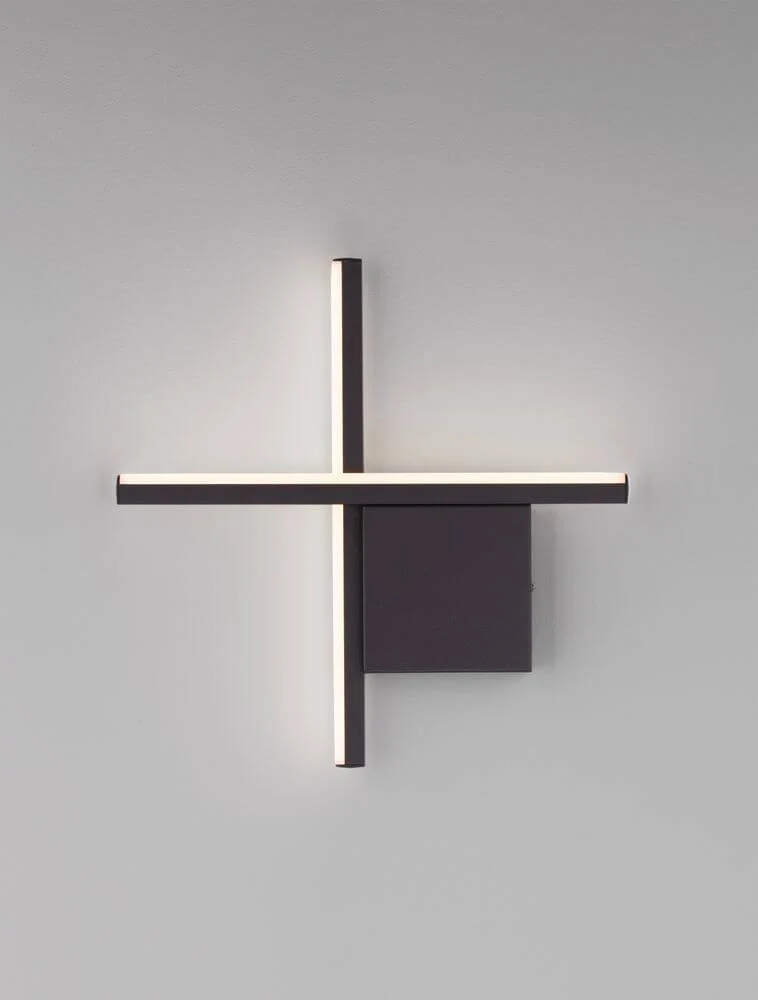 Cross LED Wandleuchte 30cm 2-flammig 2700K