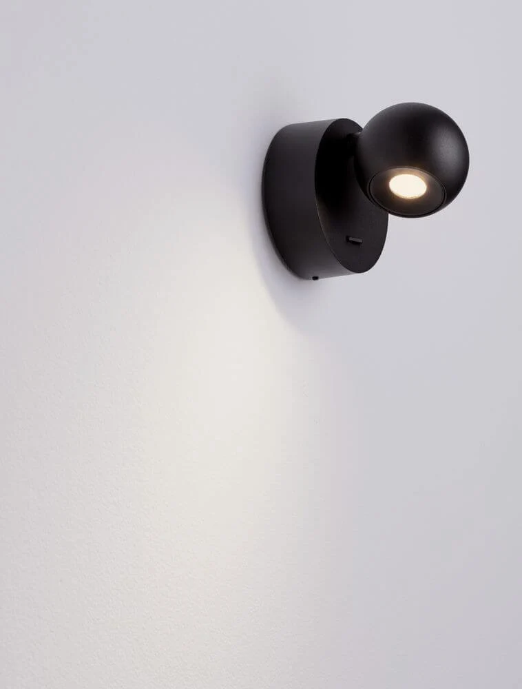 Sfera Wandleuchte 3000K Schwarz