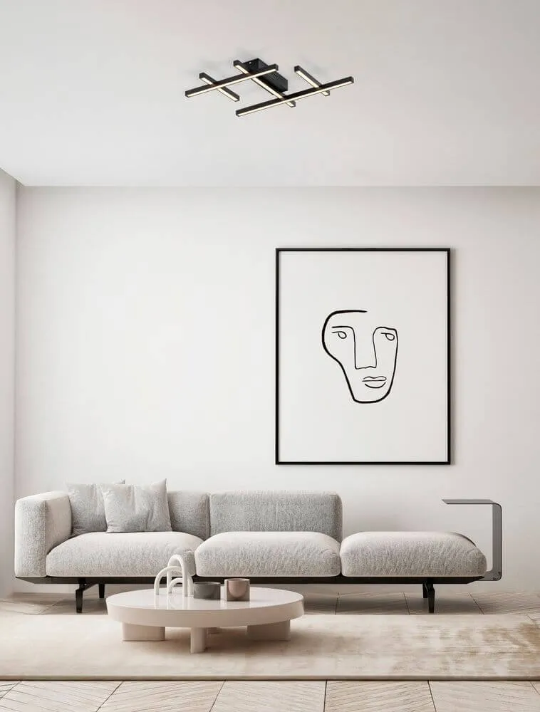 Pace LED Deckenleuchte 58cm 5-flammig 3000K Weiß