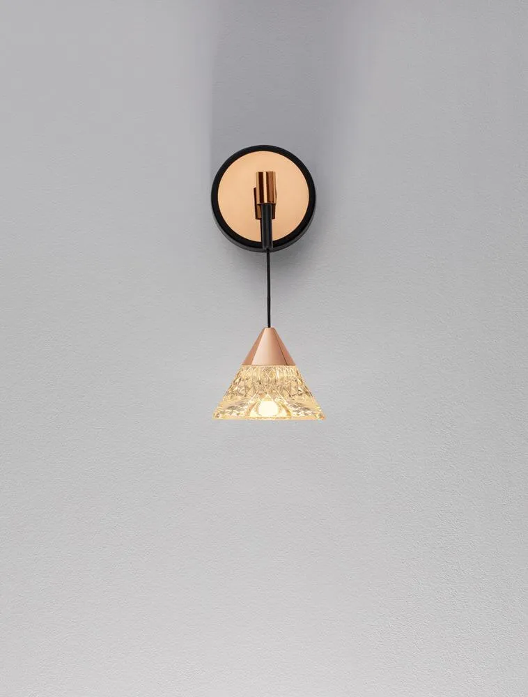 Paluz LED Wandleuchte 3000K Schwarz, Roségold