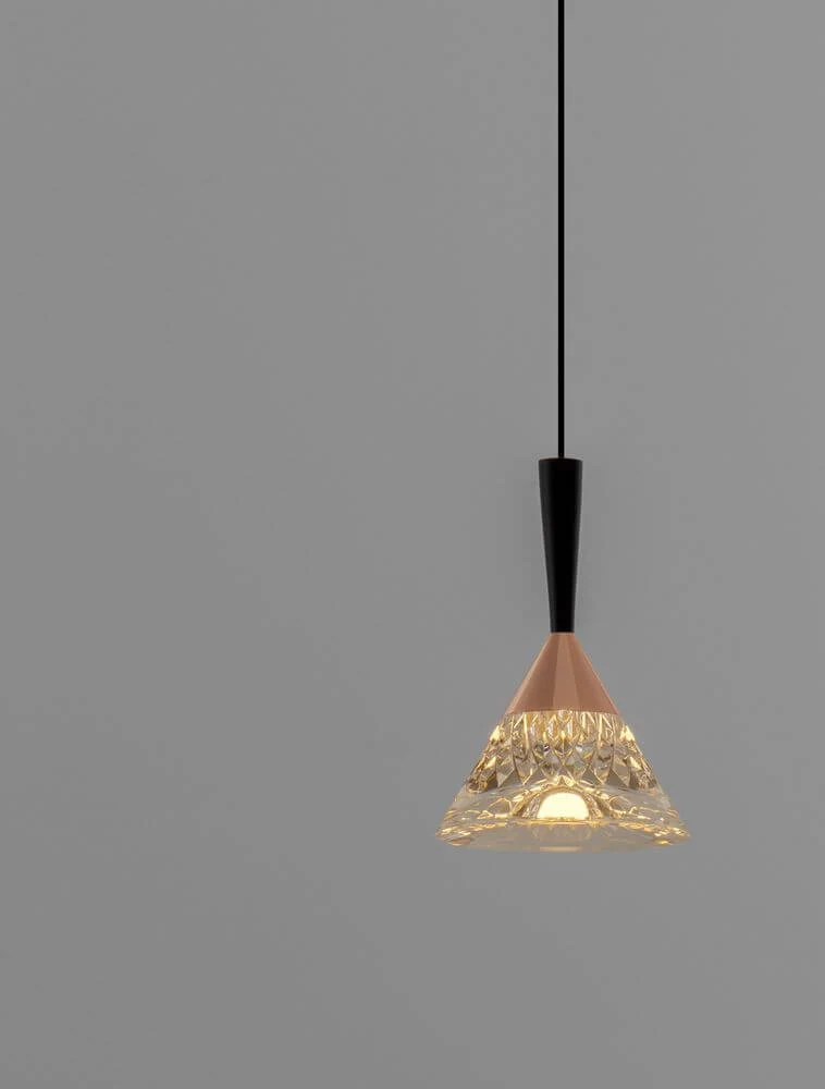 Paluz LED Pendelleuchte Ø 10,5cm 3000K Schwarz, Roségold