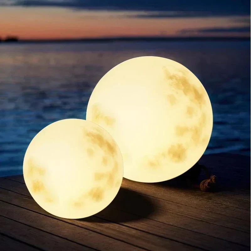 Oplaadbare Tuinlamp Maan 20-50cm LED Sfeerverlichting Buiten Weersbestendig USB Decoratief Nachtlampje | Sansoti