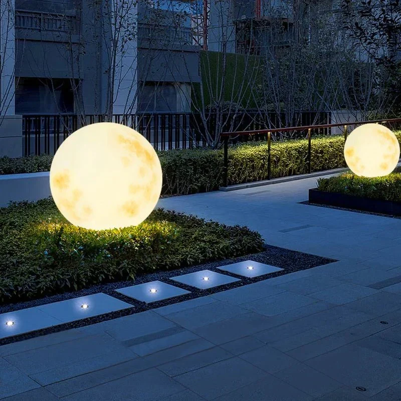 Oplaadbare Tuinlamp Maan 20-50cm LED Sfeerverlichting Buiten Weersbestendig USB Decoratief Nachtlampje | Sansoti