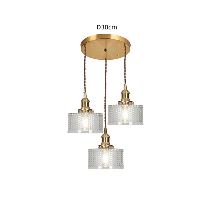 Hanglamp Kristalglas Cilindervorm Verstelbare Hoogte Vintage Stijl Woonkamer Eetkamer Hal Sfeerverlichting | Sansoti