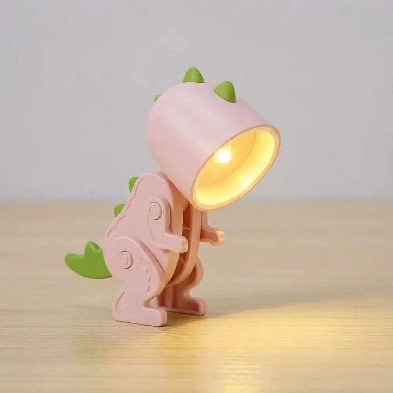 Opvouwbare Dinosaurus Tafellamp LED Leeslicht Kinderen Bureaulamp Compact Nachtlampje Warm Sfeerlicht Kind | Sansoti