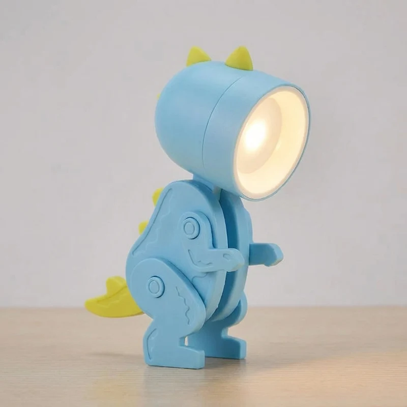 Opvouwbare Dinosaurus Tafellamp LED Leeslicht Kinderen Bureaulamp Compact Nachtlampje Warm Sfeerlicht Kind | Sansoti